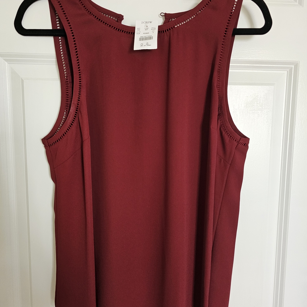 J. Crew Burgundy Tank Top
